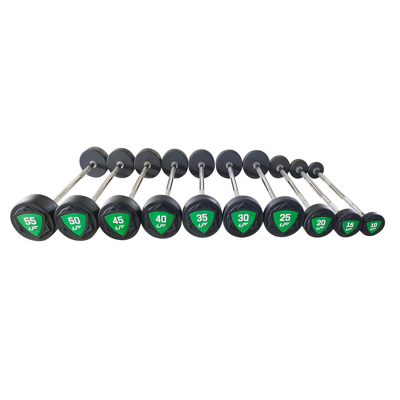 Kolla in Fasta skivstänger, 10 st: 10 – 55 kg, UpForm hos SportGymButiken.se
