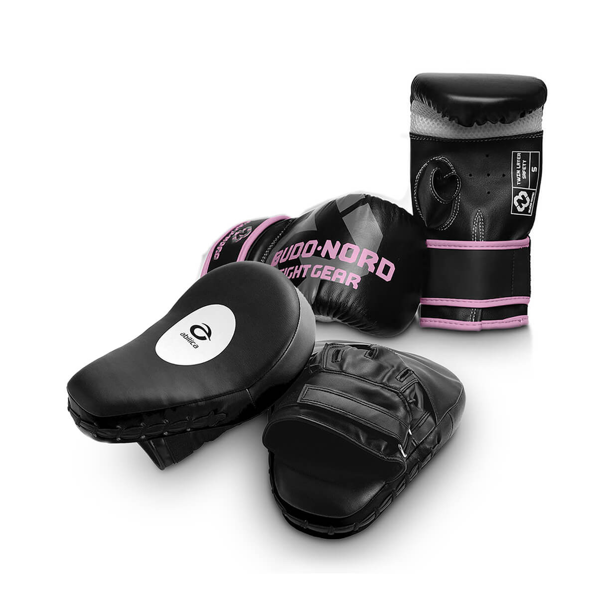 Boxercise-paket Speed Alpha, svart/rosa, Budo-Nord / Abilica