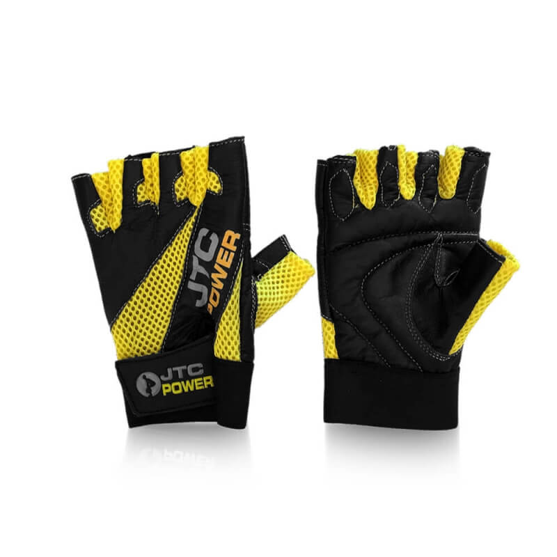Gym Gloves, black/yellow, JTC Power