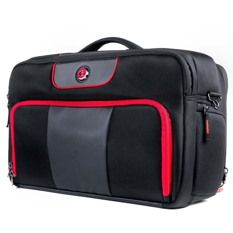 Kolla in Executive Briefcase 300, black/red, 6 Pack Fitness hos SportGymButiken.