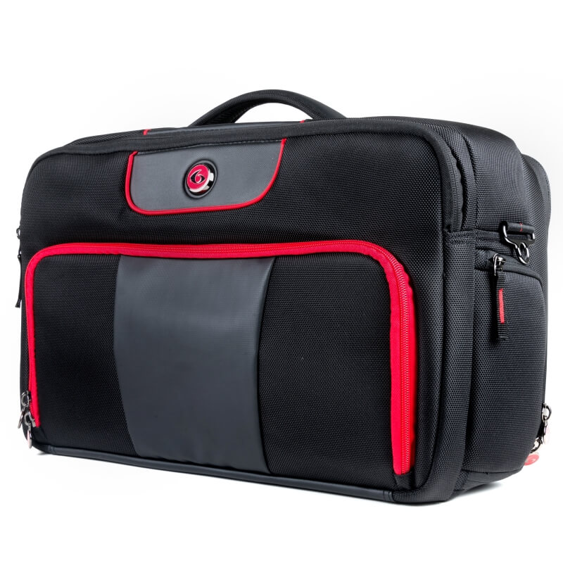 Executive Briefcase 300, black/red, 6 Pack Fitness