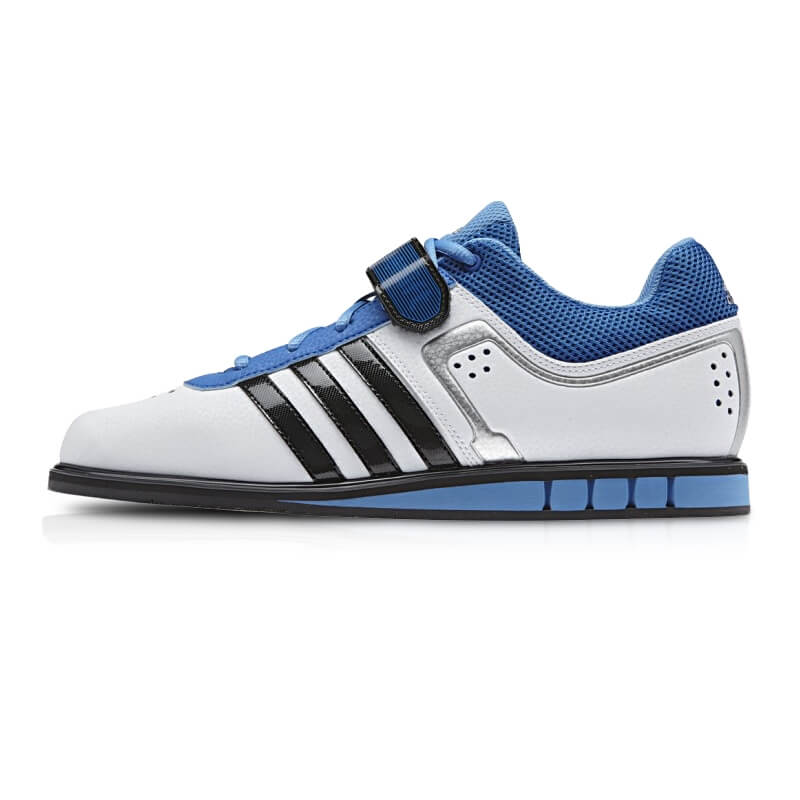 Kolla in Lyftarsko Powerlift 2.0, white/black/blue, Adidas hos SportGymButiken.s