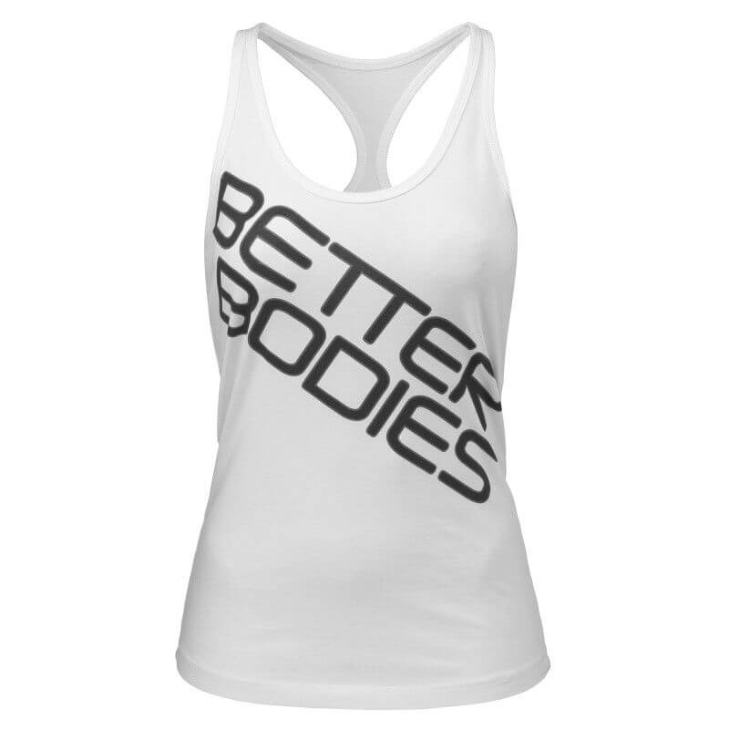 Printed T-back, white, Better Bodies