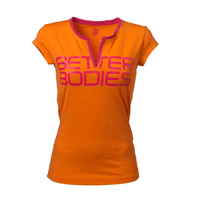 Fitness V-Tee, bright orange, Better Bodies