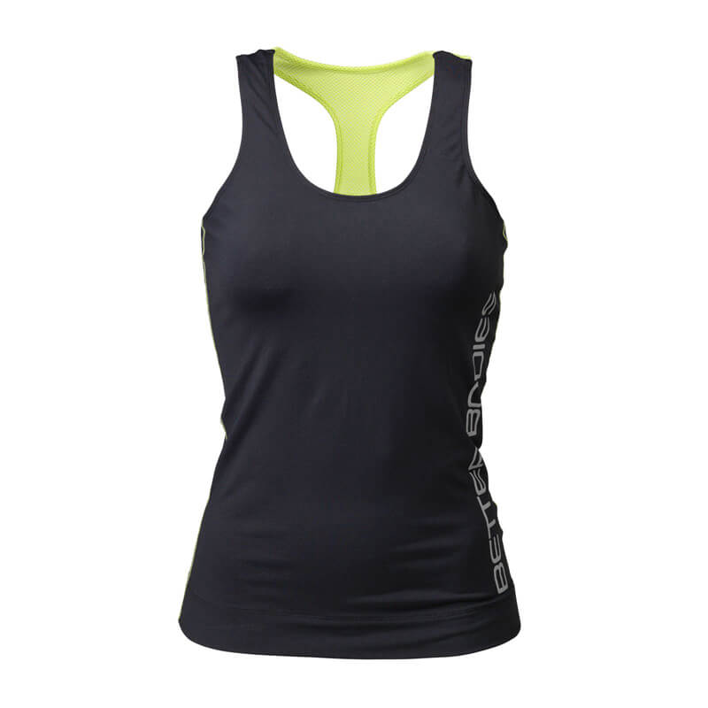 Kolla in Athlete T-back, Better, black/lime, Better Bodies hos SportGymButiken.s