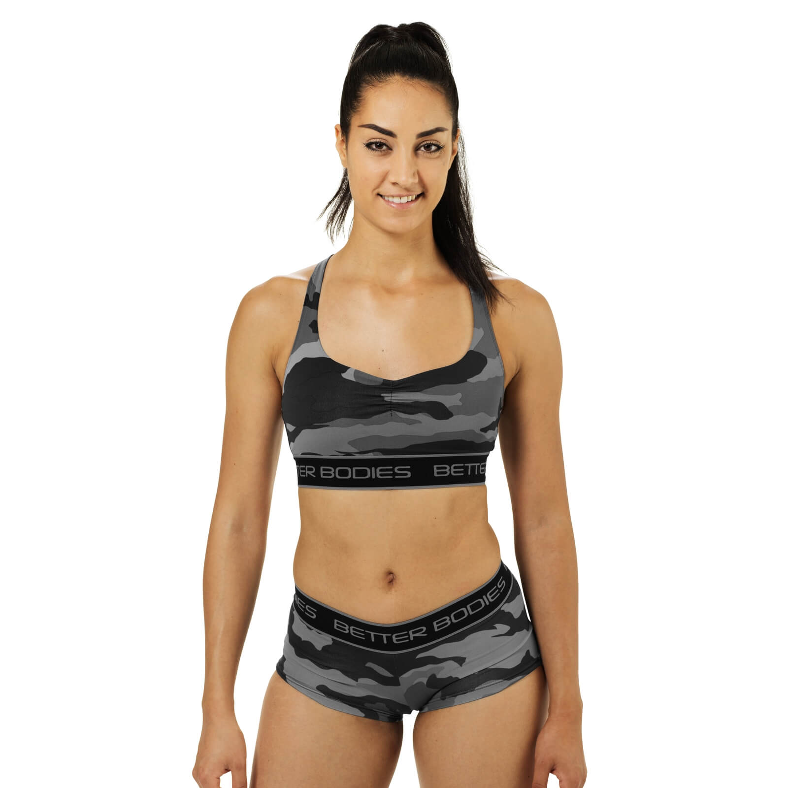 Kolla in Athlete Short Top, grey camoprint, Better Bodies hos SportGymButiken.se