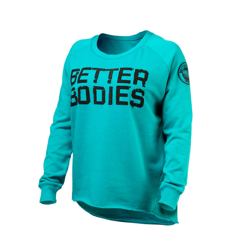 Kolla in Wideneck Sweatshirt, aqua blue, Better Bodies hos SportGymButiken.se
