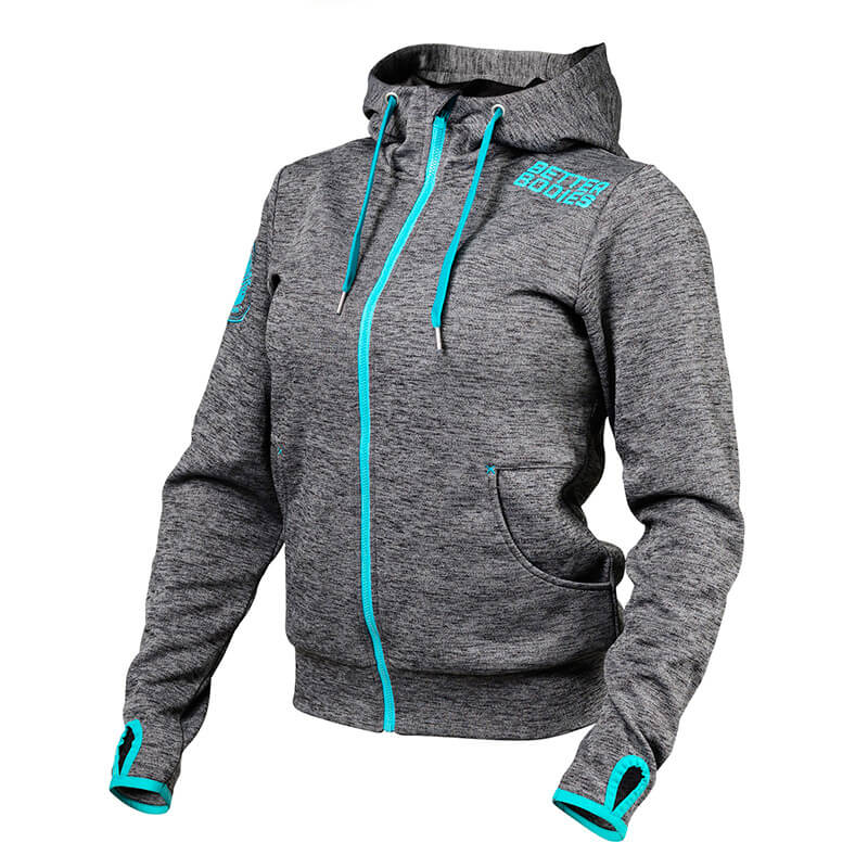 Womans Athletic Hood, antracite melange, Better Bodies