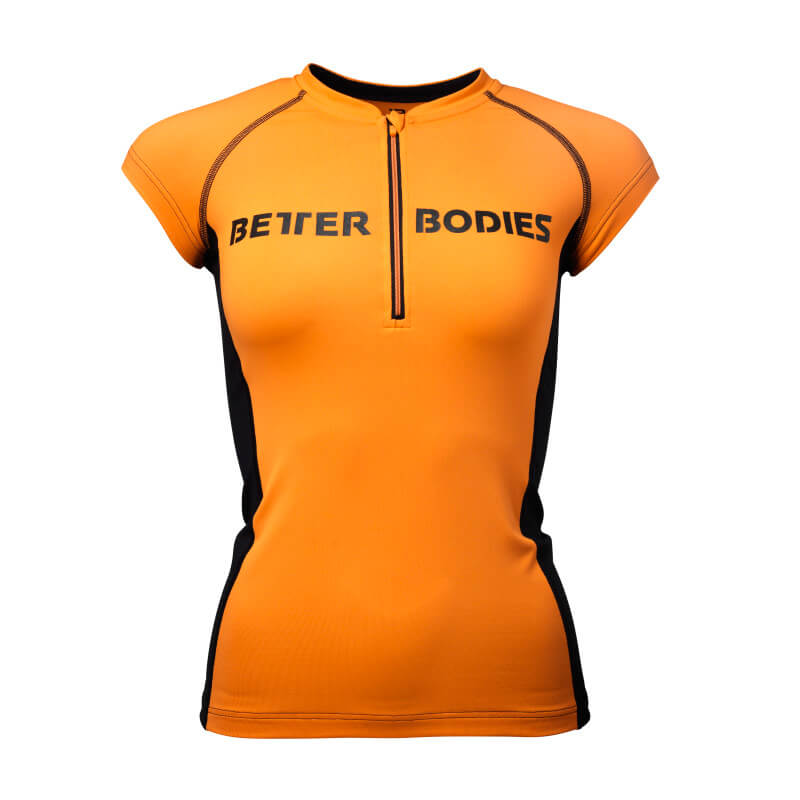 Kolla in Zipped Tee, orange/black, Better Bodies hos SportGymButiken.se