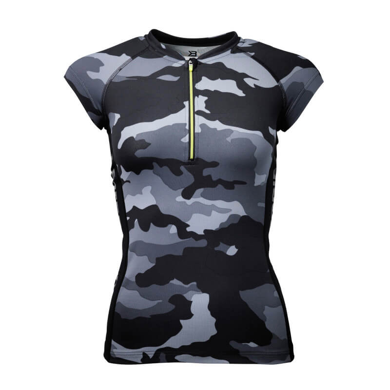 Zipped Tee, camo/black, Better Bodies