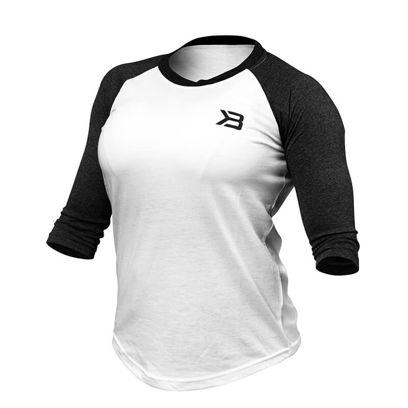 Women's Baseball Tee, antracite melange/white, Better Bodies