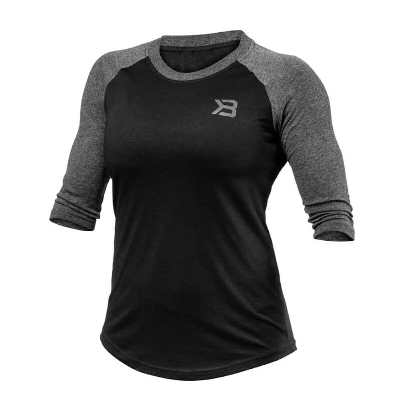 Women's Baseball Tee, black, Better Bodies