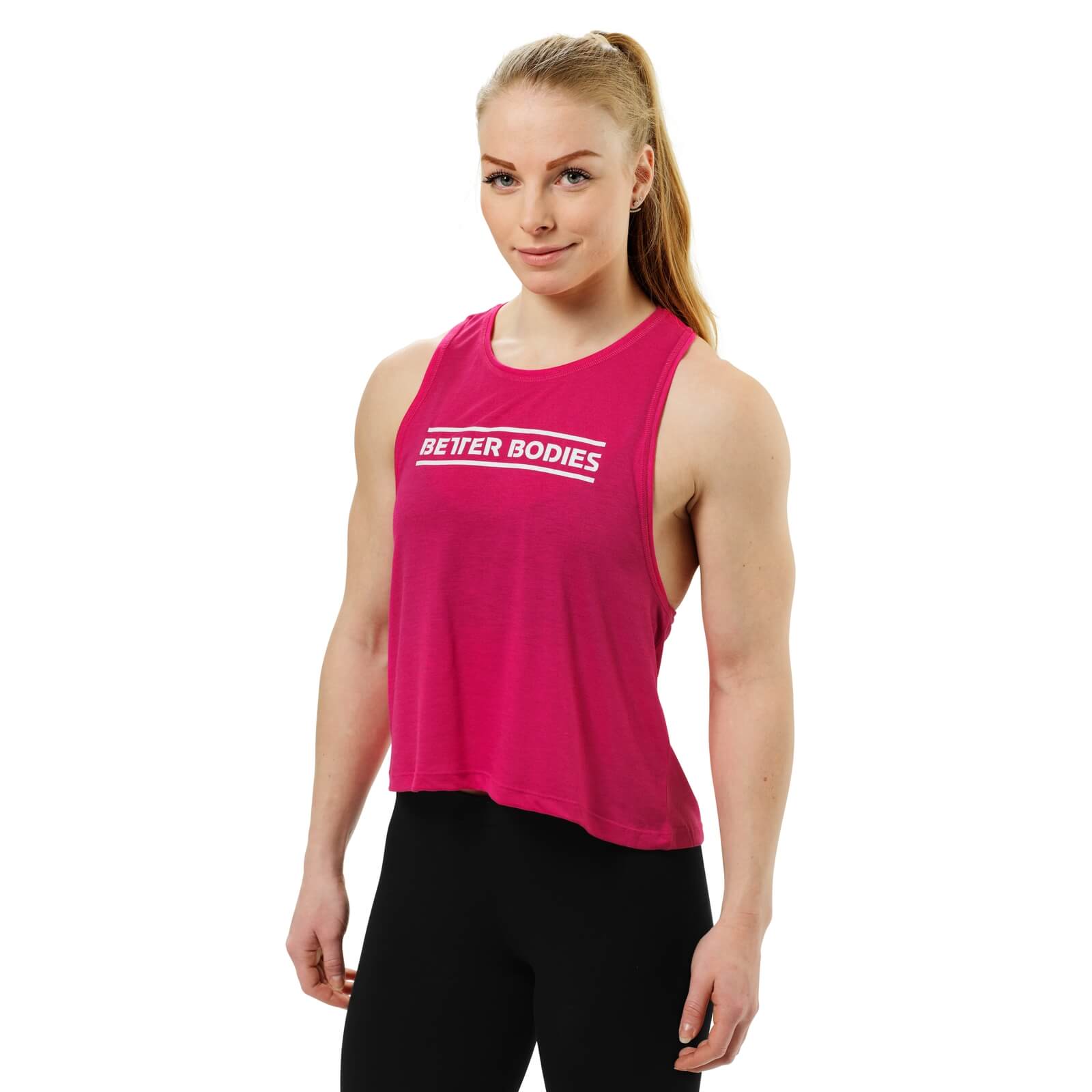 Deep Cut Top, hot pink, Better Bodies