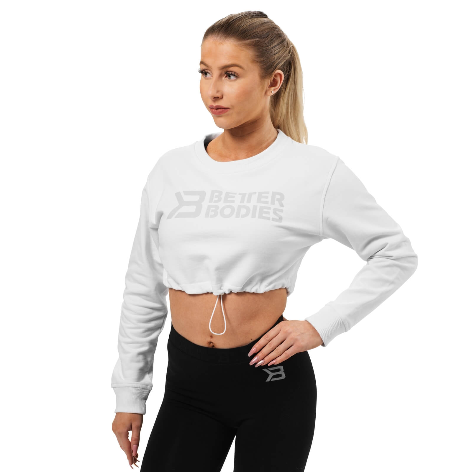 Madison Cropped L/S, white, Better Bodies