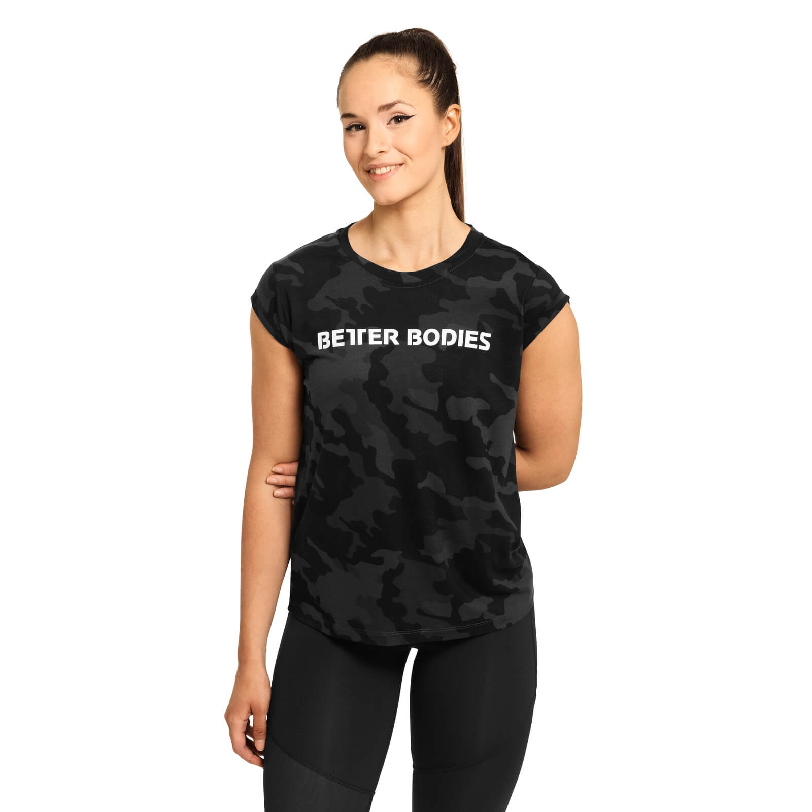 Astoria Tee, black camo, Better Bodies