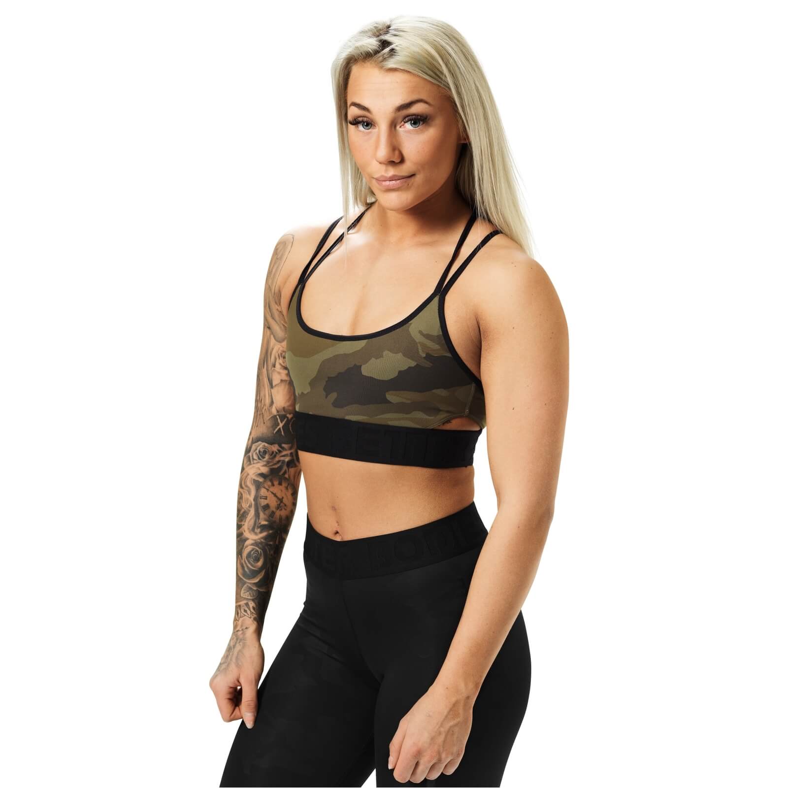 Kolla in Astoria Sports Bra, dark green camo, Better Bodies hos SportGymButiken.