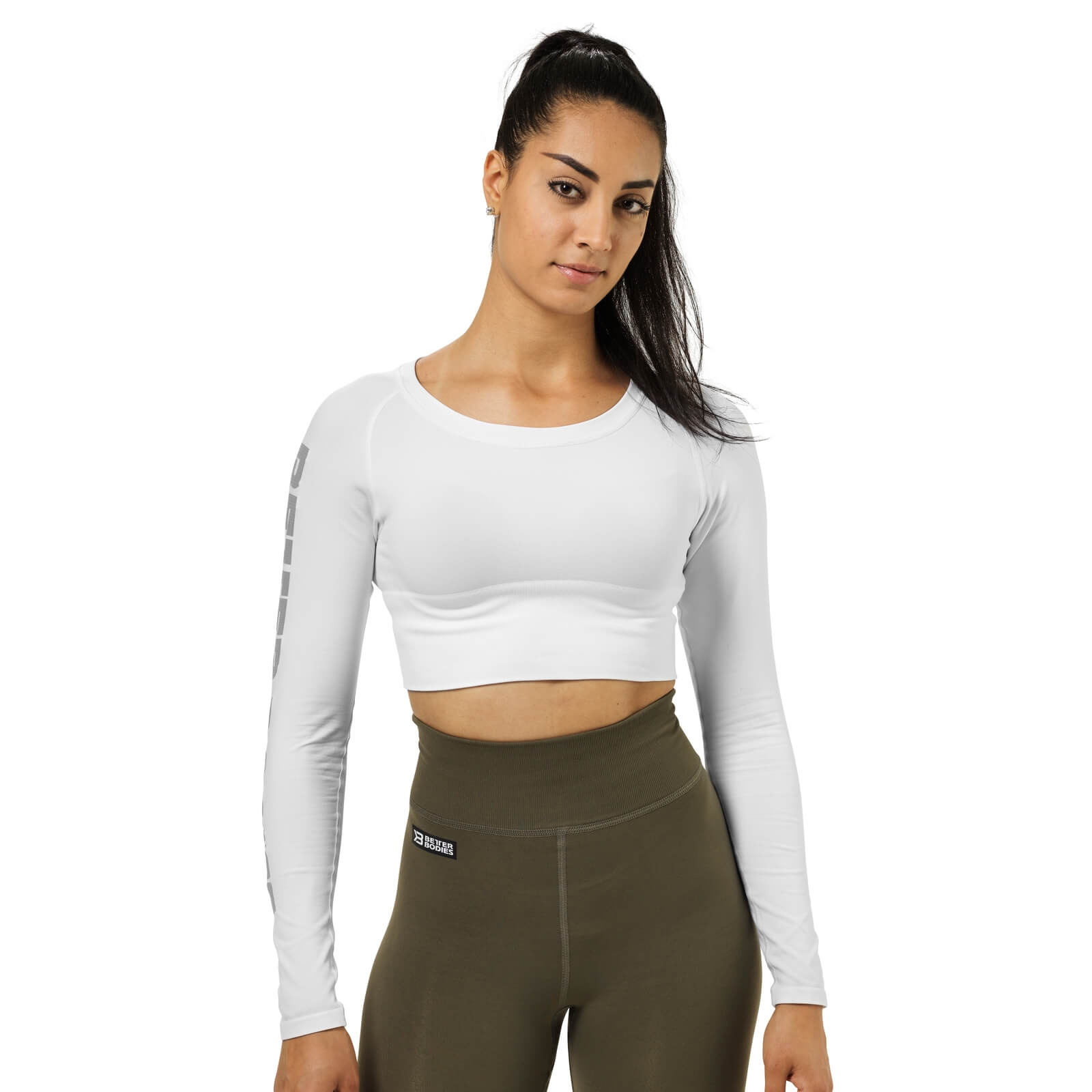 Bowery Cropped Ls, white, Better Bodies