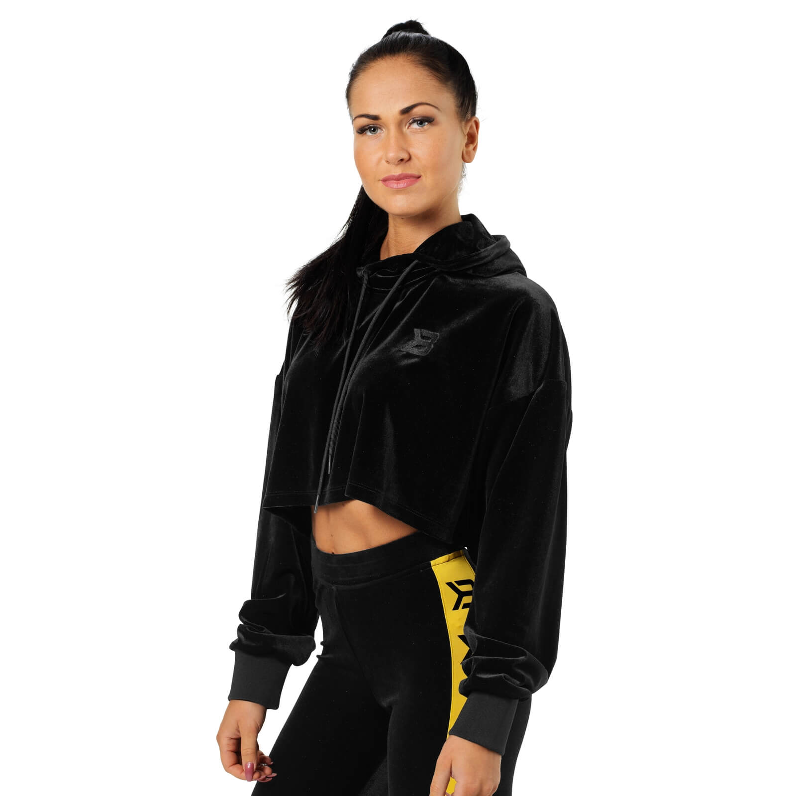 Chrystie Crop Hoodie, black, Better Bodies