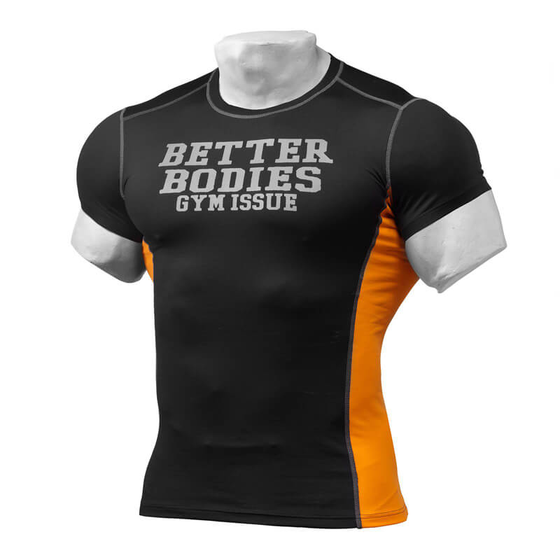 Tight Fit Tee, black/orange, Better Bodies