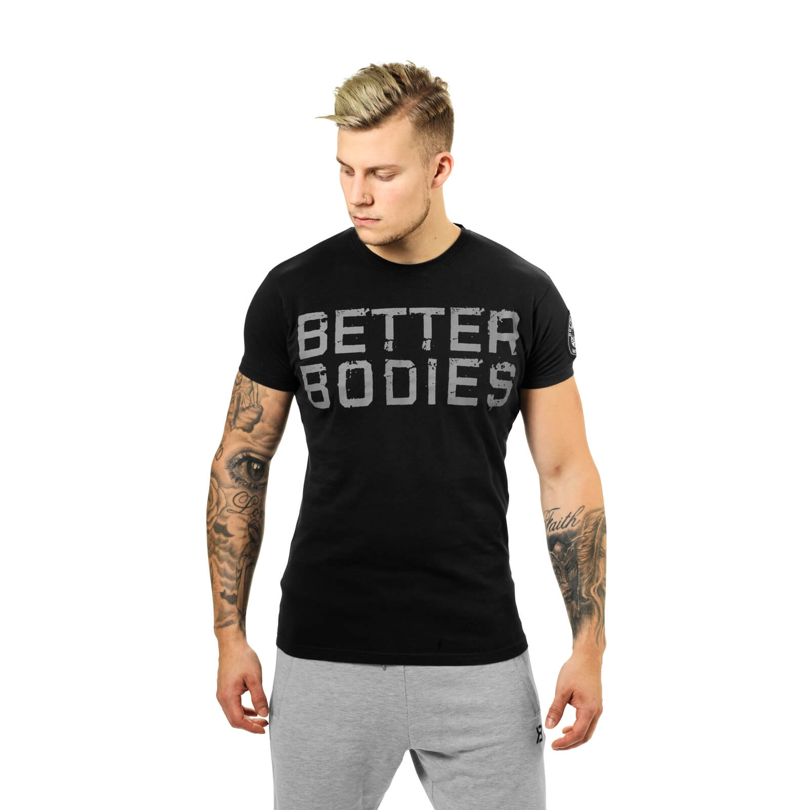 Basic Logo Tee, black, Better Bodies