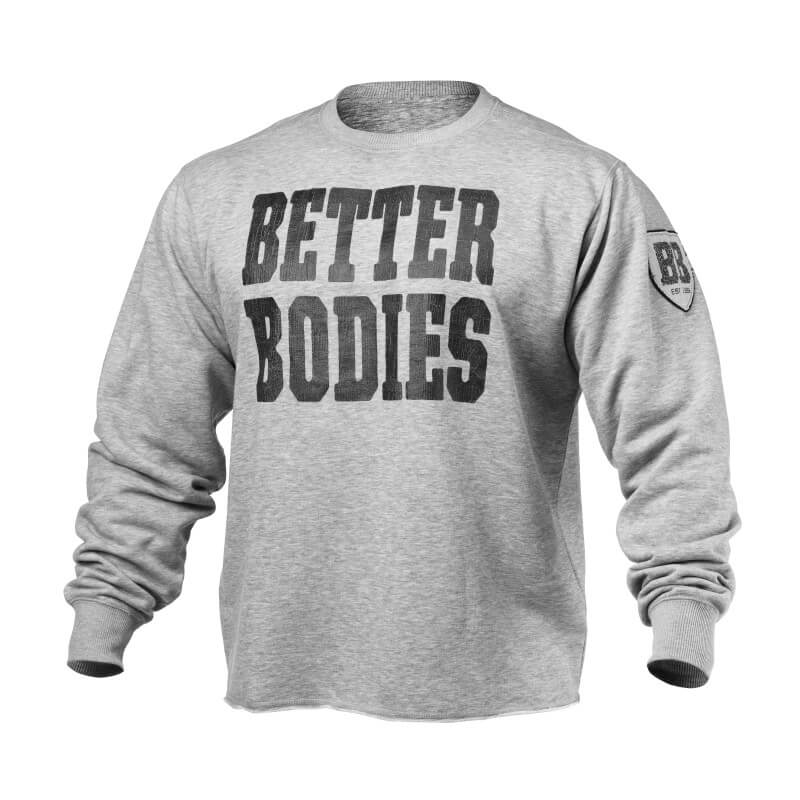 Kolla in Big Print Sweatshirt, grey melange, Better Bodies hos SportGymButiken.s