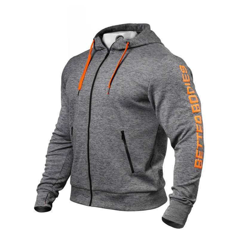 Men's Athletic Hood, antracite melange, Better Bodies