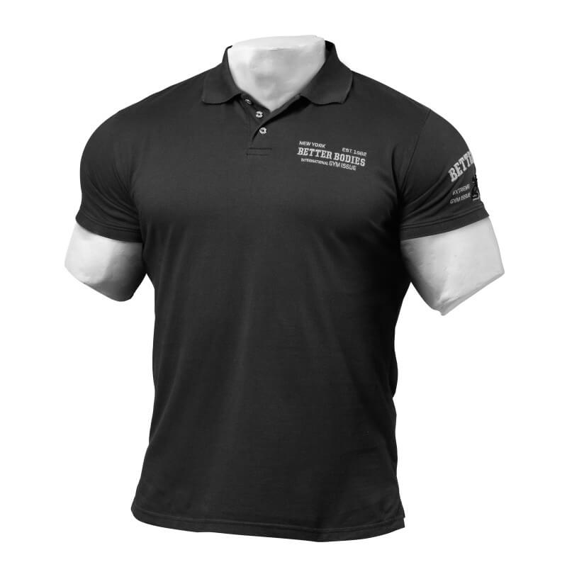 Kolla in Collar Tee, black vr 2, Better Bodies hos SportGymButiken.se