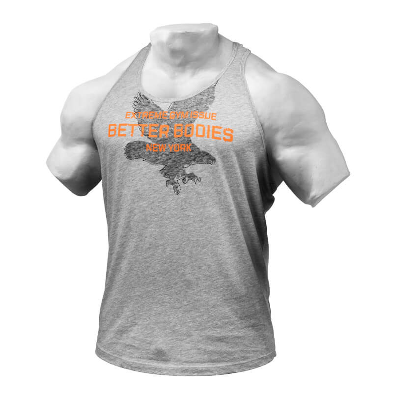 Front Printed T-back, grey melange, Better Bodies