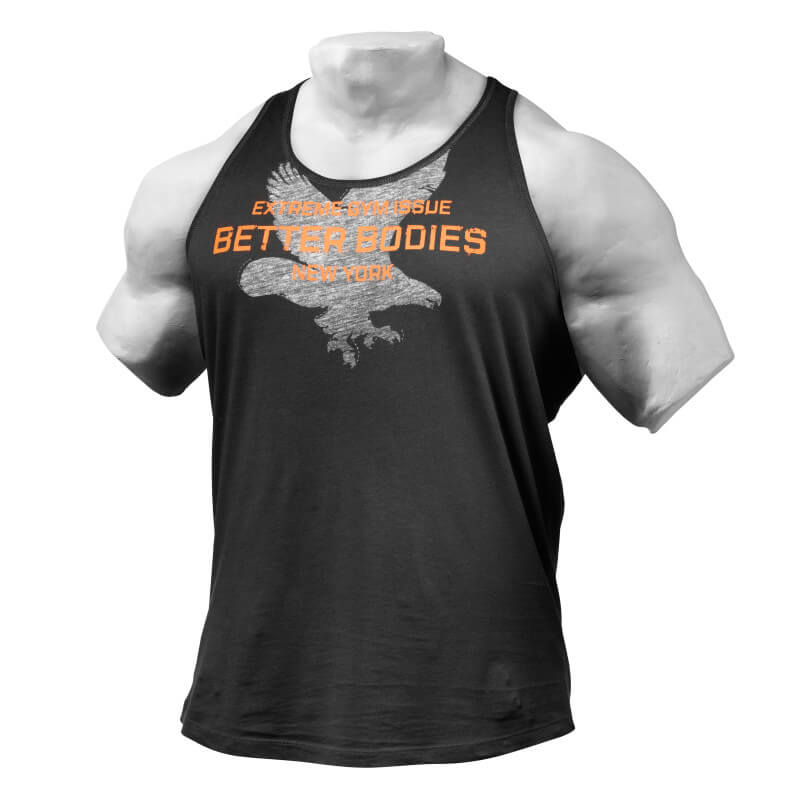 Kolla in Front Printed T-back, wash black, Better Bodies hos SportGymButiken.se