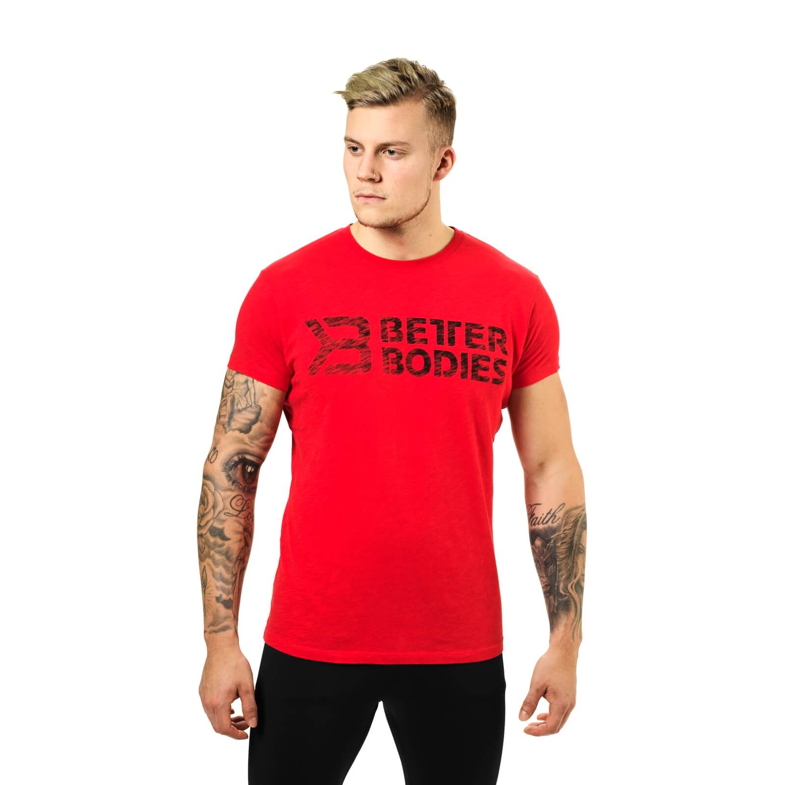 Kolla in Symbol Printed Tee, bright red, Better Bodies hos SportGymButiken.se