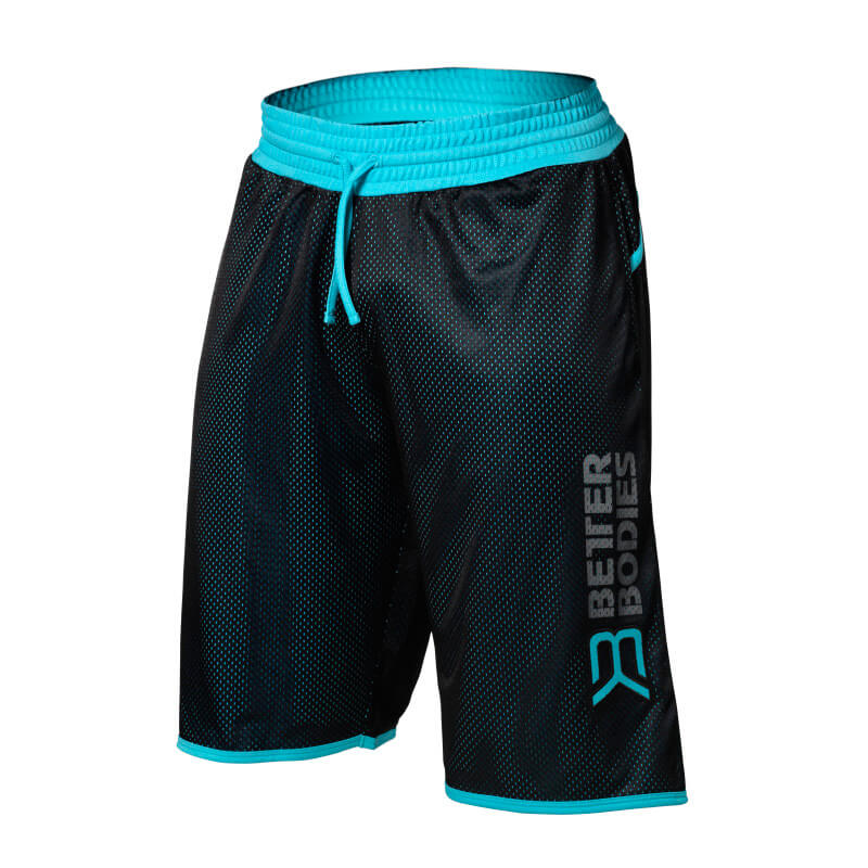 Kolla in BB Print Mesh Shorts, black/aqua, Better Bodies hos SportGymButiken.se