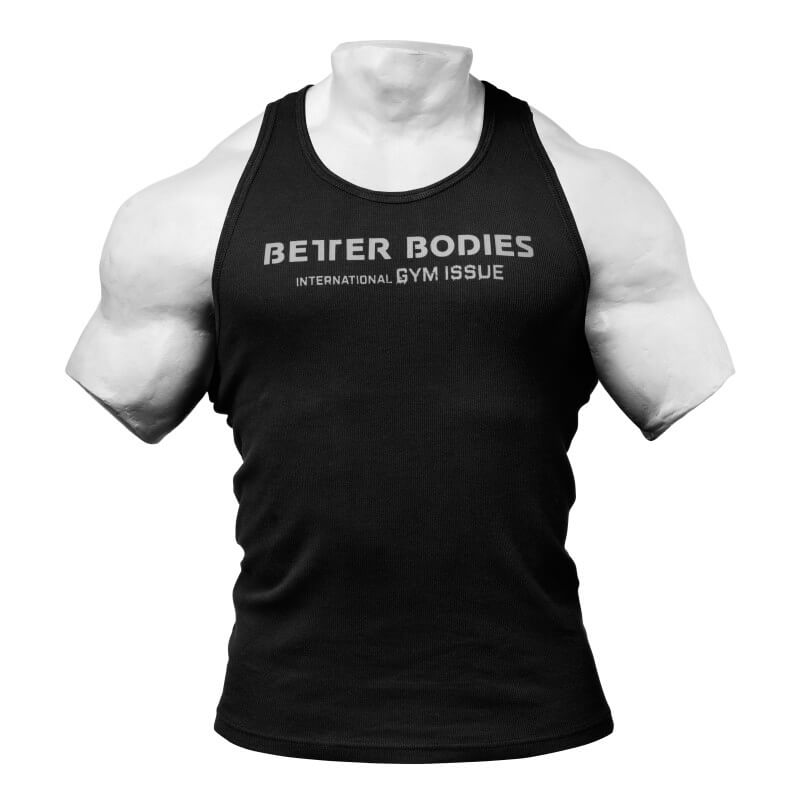 Athletic Rib Tank, black, Better Bodies