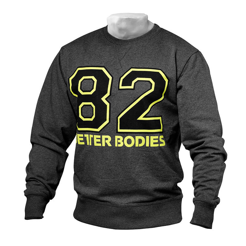 Kolla in Jersey Sweatshirt, antractite melange, Better Bodies hos SportGymButike