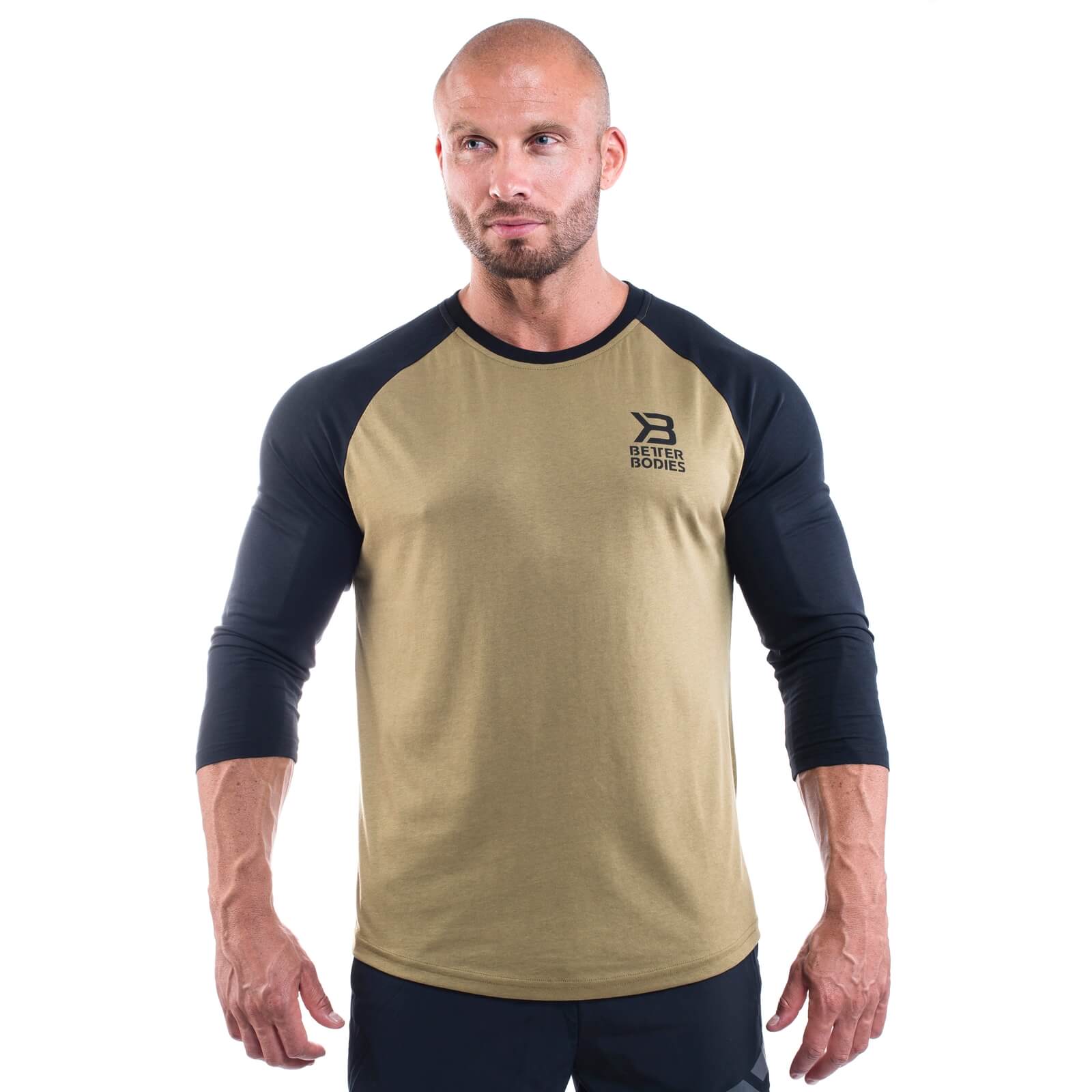 Men's Baseball Tee, military green, Better Bodies