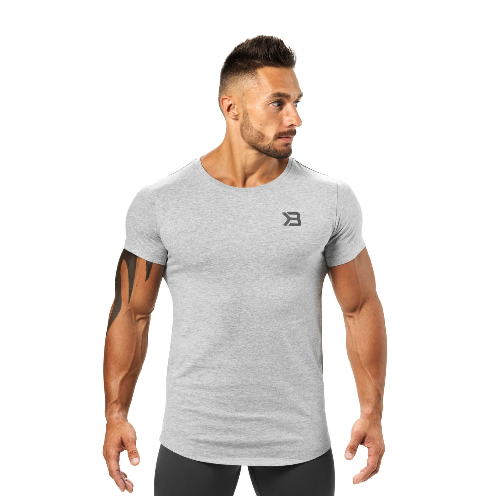 Kolla in Hudson Tee, grey melange, Better Bodies hos SportGymButiken.se