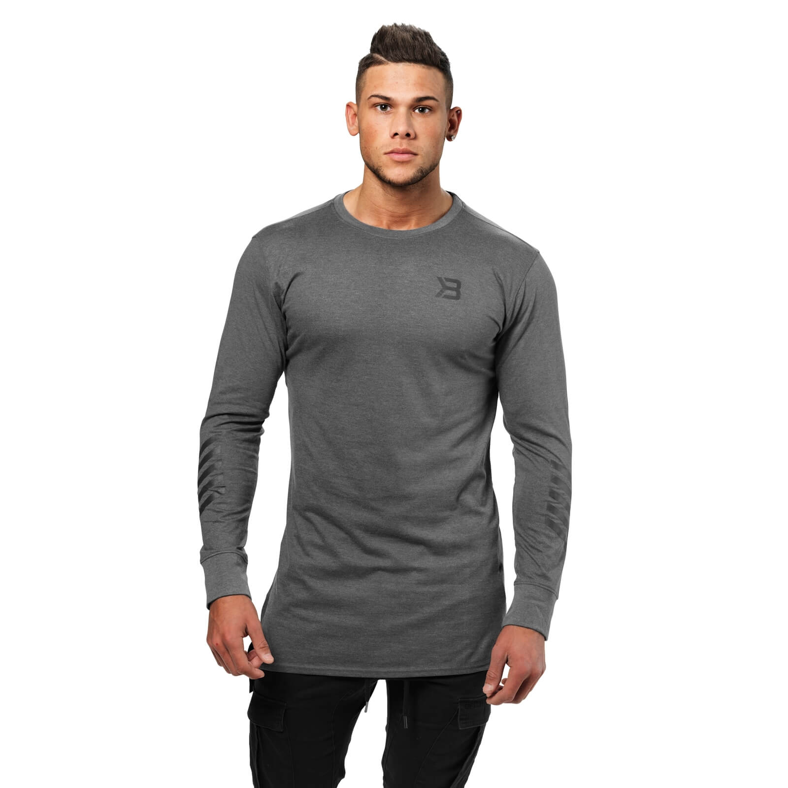 Kolla in Bronx Long Sleeve, dark grey melange, Better Bodies hos SportGymButiken