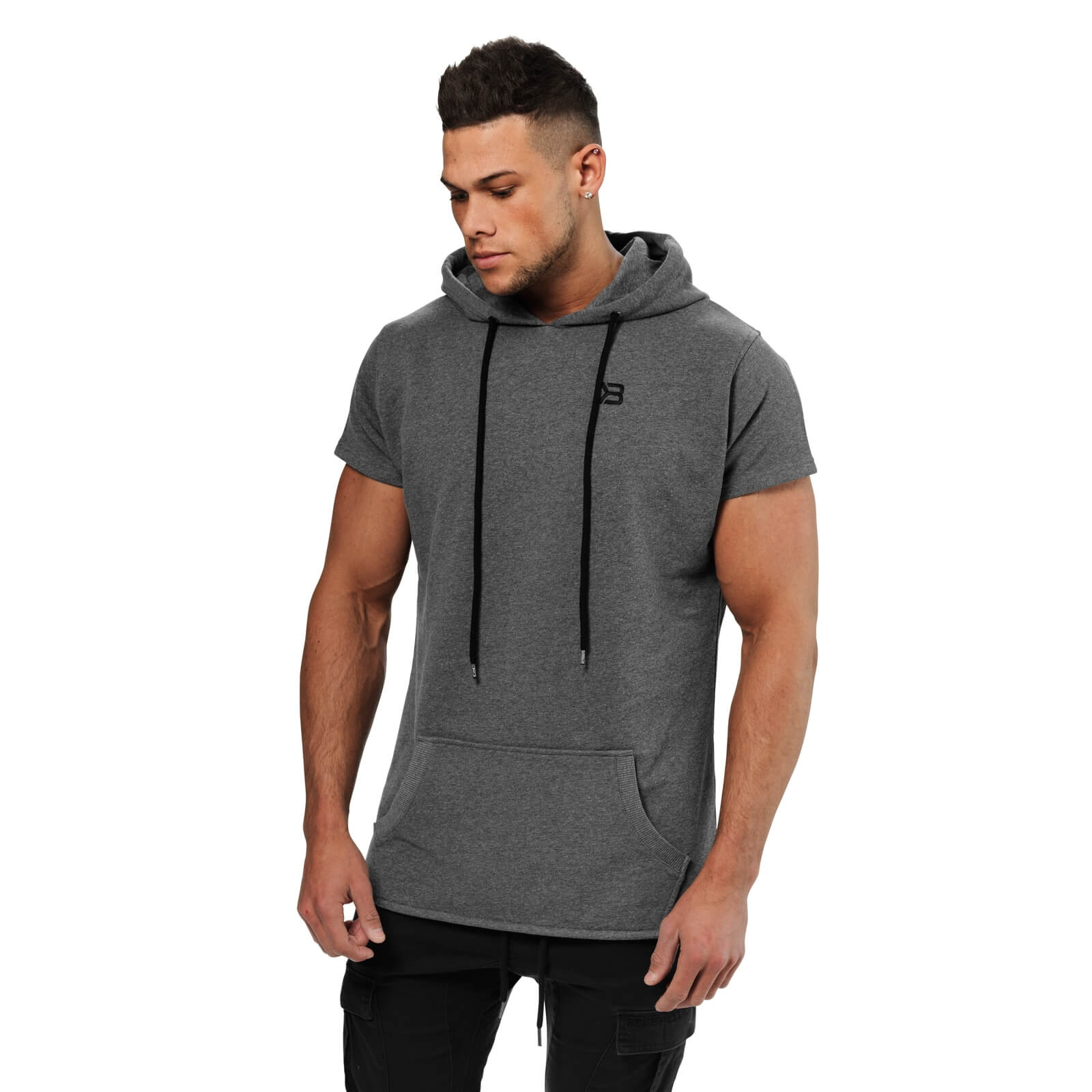 Kolla in Bronx T-Shirt Hoodie, dark grey melange, Better Bodies hos SportGymButi