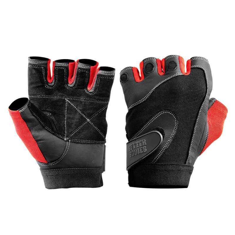 Kolla in Pro Lifting Gloves, black/red, Better Bodies hos SportGymButiken.se
