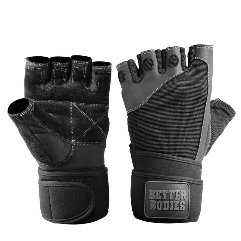 Kolla in Pro Wristwrap Gloves, black, Better Bodies hos SportGymButiken.se