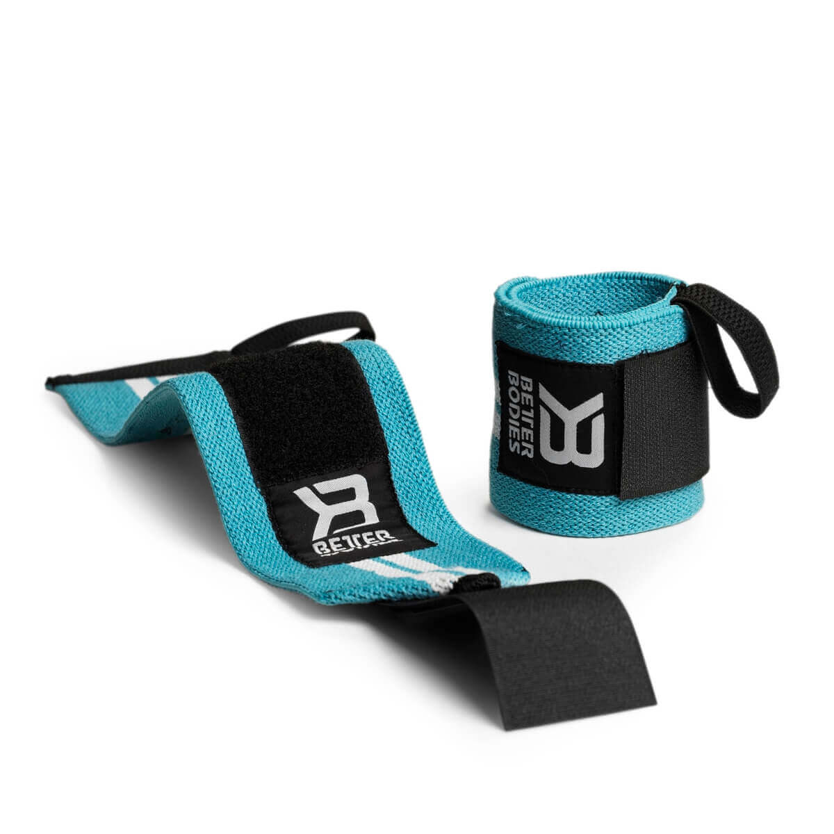 Womens Wrist Wraps, aqua/white, Better Bodies