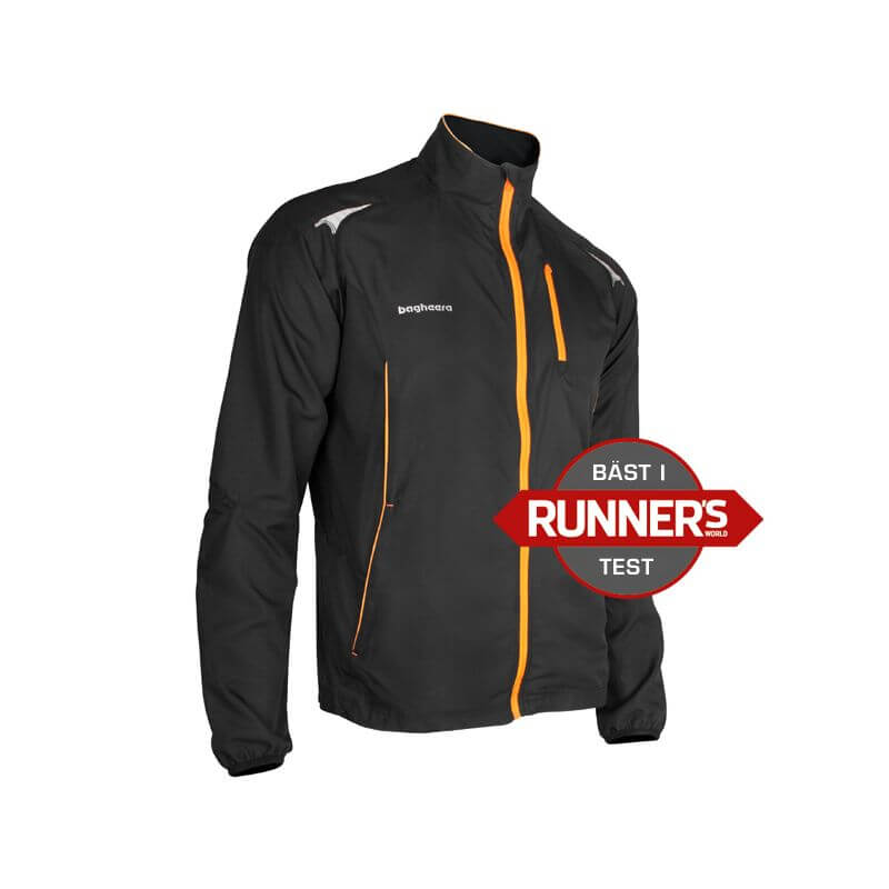 Kolla in Bagheera Running Jacket XO, black/orange, Bagheera hos SportGymButiken.