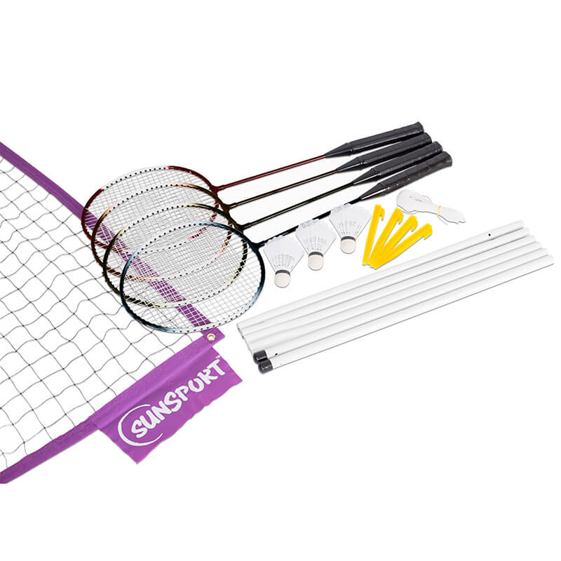 Badminton 4-Play Komplett Set, Sunsport