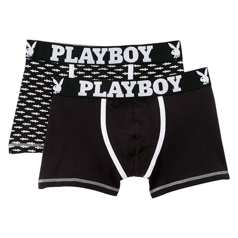 Crazy Print Boxer, 2-pack, black/white, Playboy