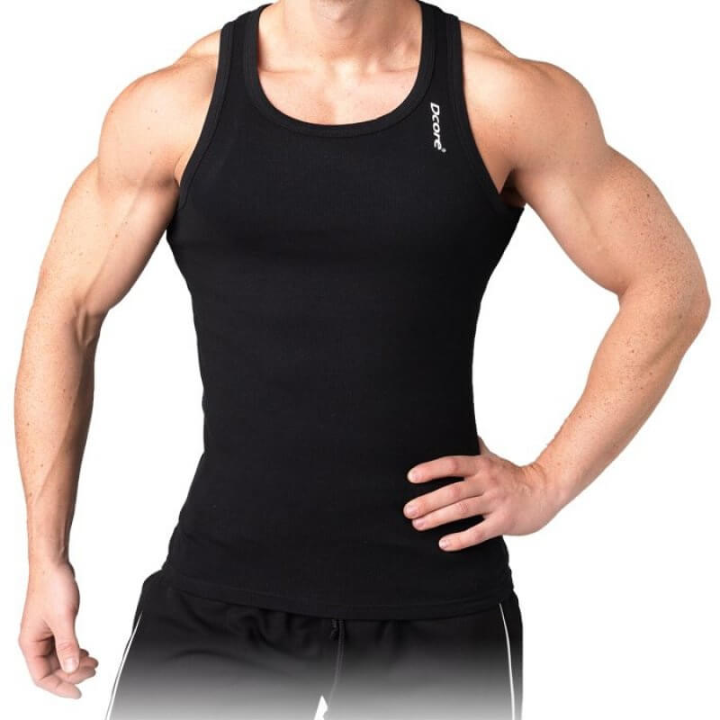 Bodydesigned Ribsinglet, svart, Dcore