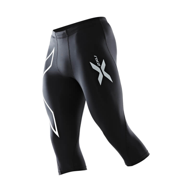 3/4 Compression Tights, black/silver, 2XU