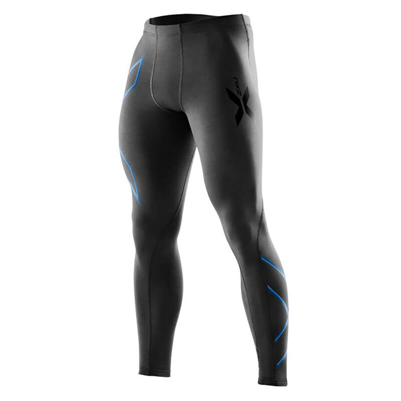 Kolla in Compression Tights, black/pacific blue, 2XU hos SportGymButiken.se