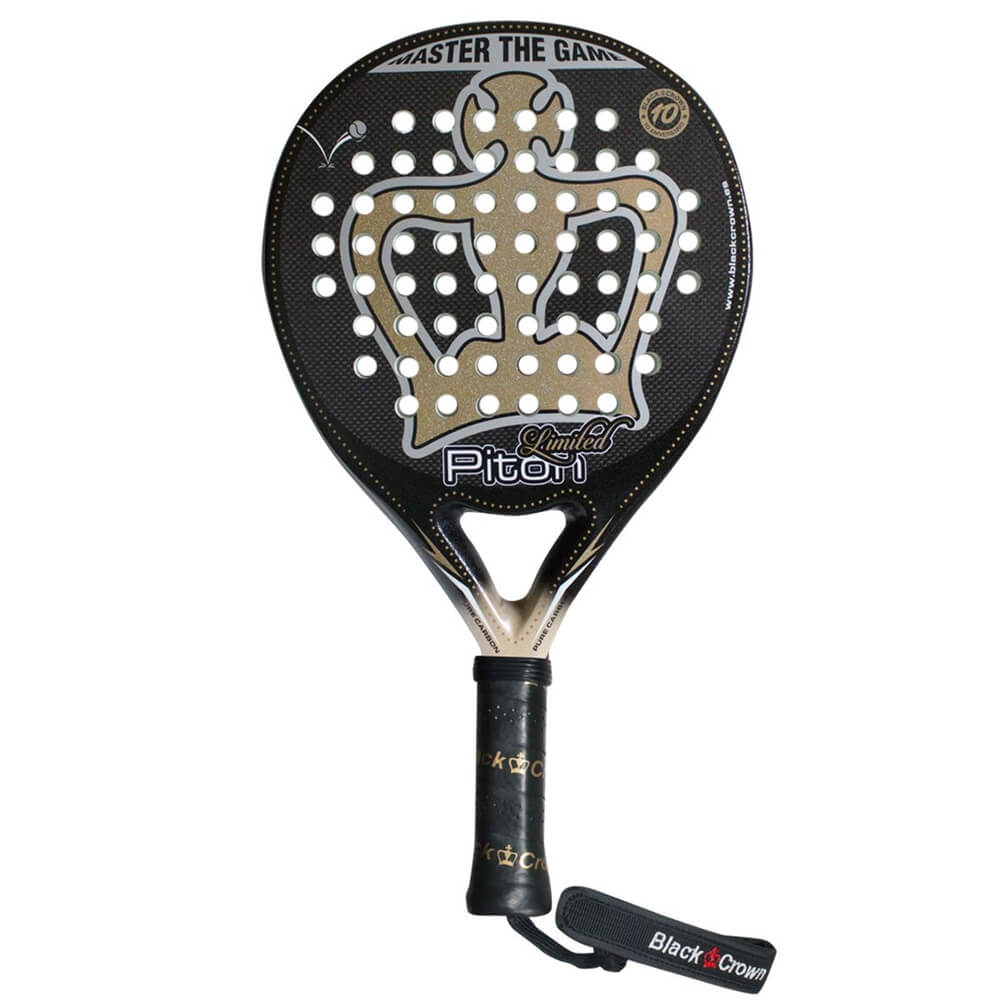 Padelracket Piton Limited, black/gold, Black Crown