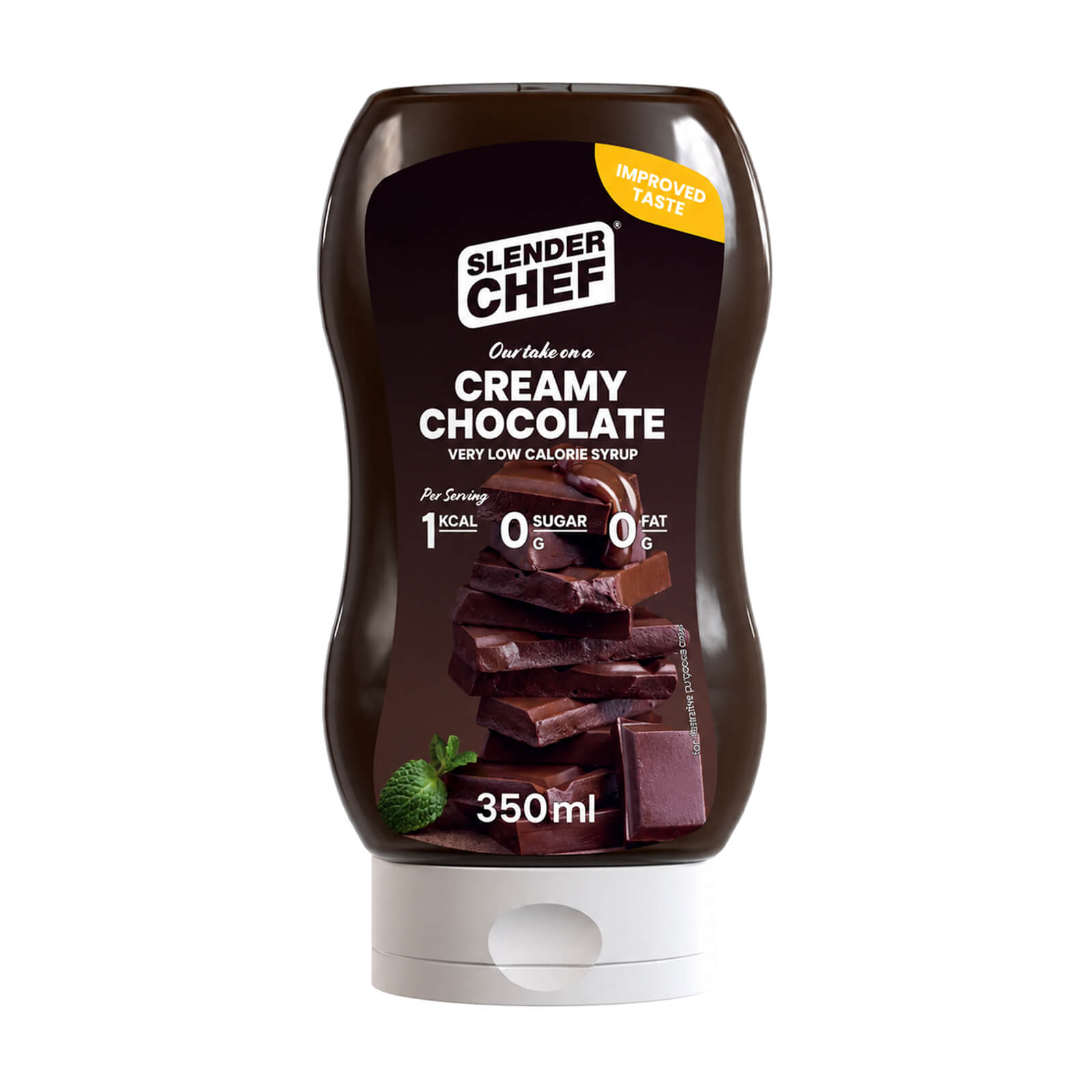 Kolla in Creamy Chocolate Syrup, 350 ml, Slender Chef hos SportGymButiken.se