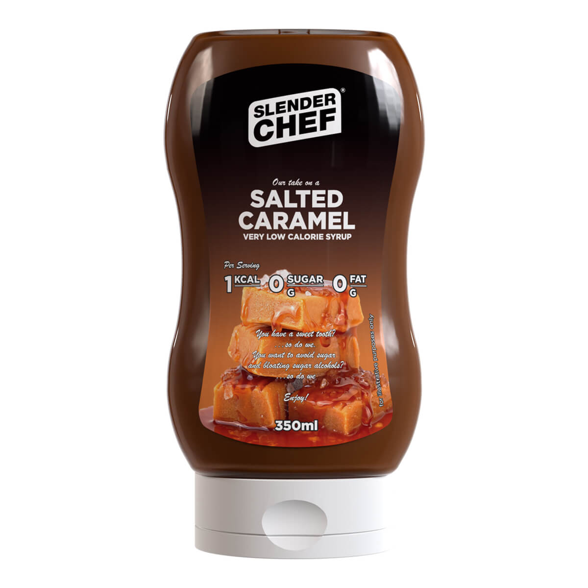 Salted Caramel Syrup, 350 ml, Slender Chef