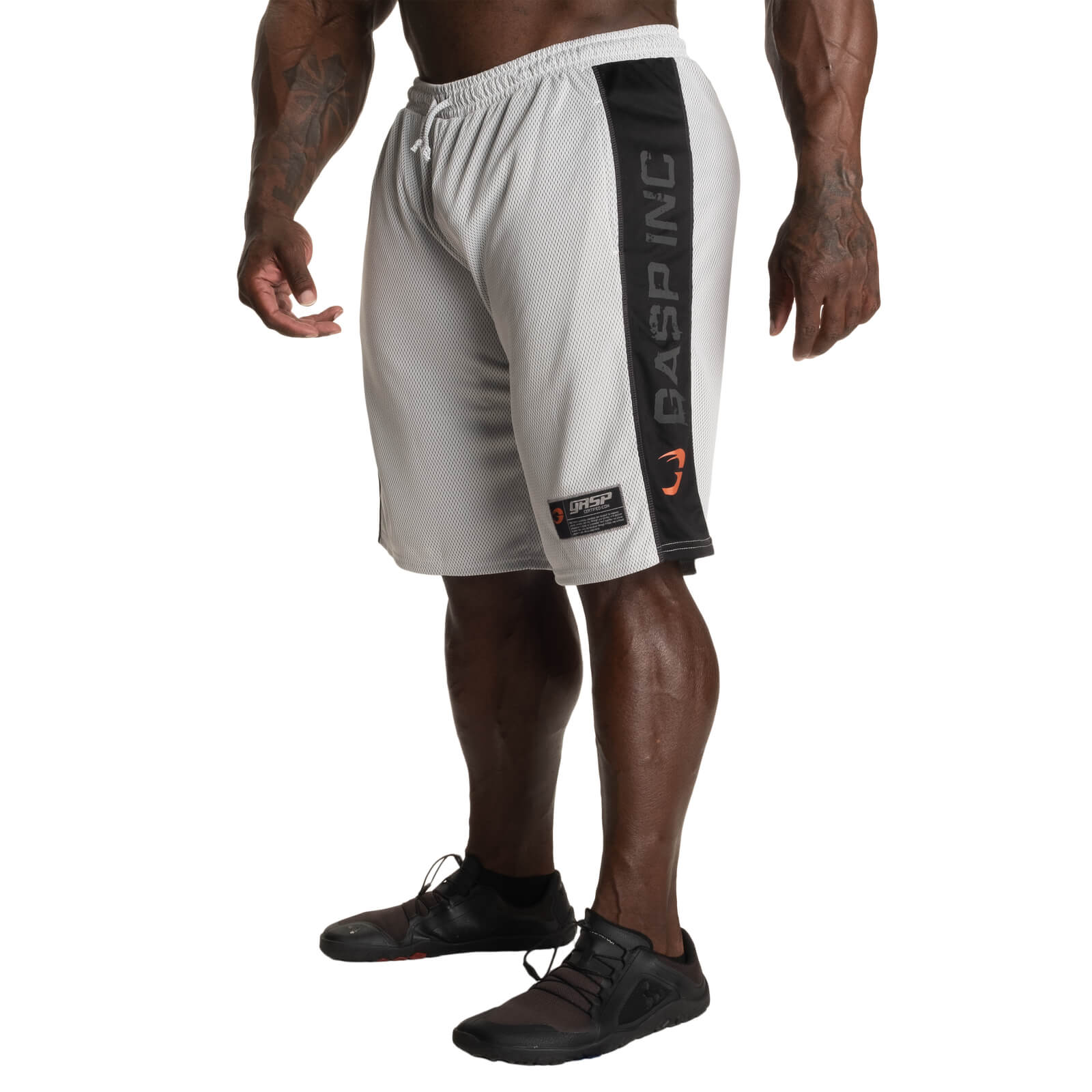 Kolla in NO1 Mesh Shorts, white/black, GASP hos SportGymButiken.se